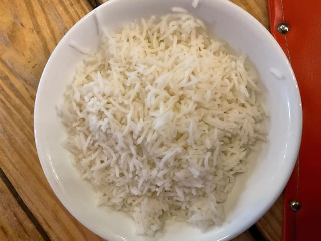 White Basmati Rice.